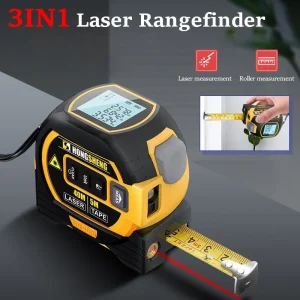 3 In 1 Laser Tape Measure Rangefinder Infrared High-precision Intelligent Electronic Ruler Cross Line Measuring Instrument Tools