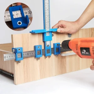 Punch Locator Drill Guide Detachable Hole Punch Jig Tool Center Bit Set Sleeve Cabinet Hardware Locator Wood Woodworking