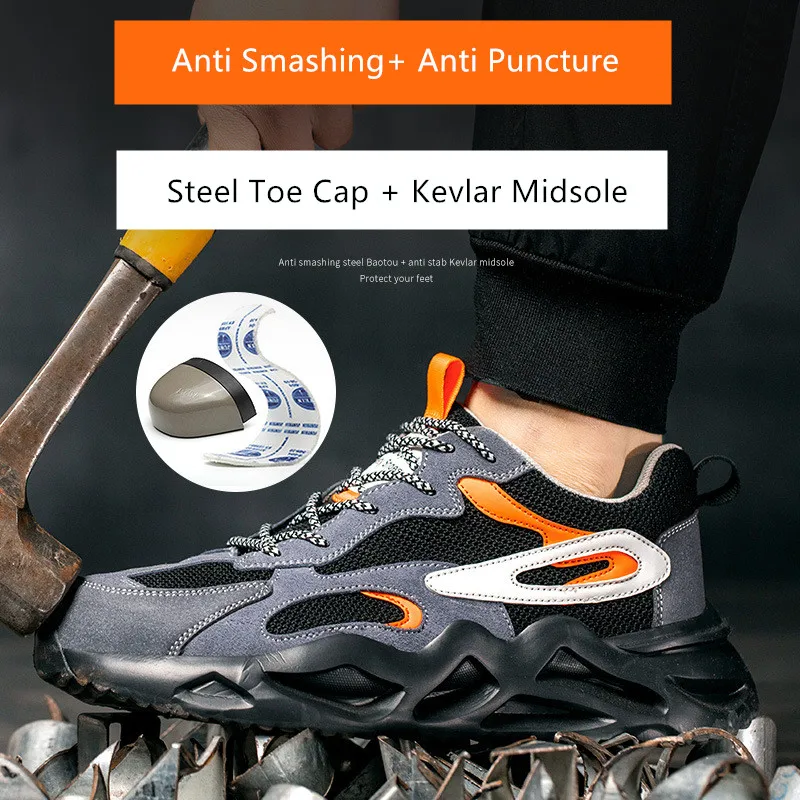 electrician safety shoes men for work steel toe work shoes men light safety work sneakers safety protection 6kv insulation shoes - Image 2