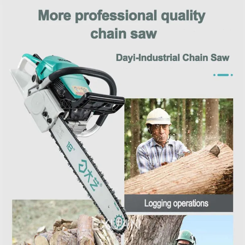 Gasoline chainsaw wood cutting and grinding machine grinder into chain saw mini saw oil amount chainsaw machine - Image 4