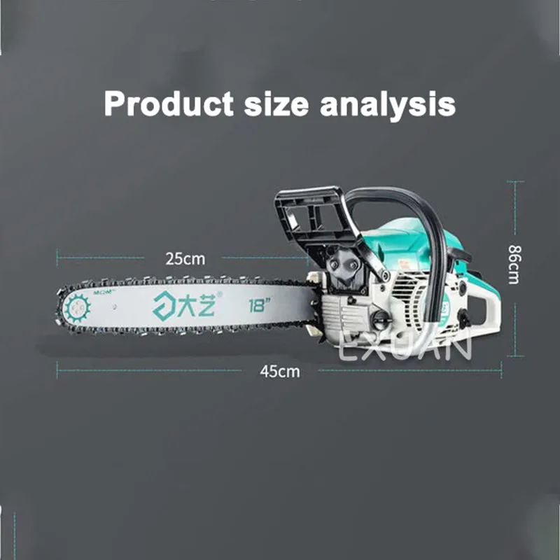 Gasoline chainsaw wood cutting and grinding machine grinder into chain saw mini saw oil amount chainsaw machine - Image 5