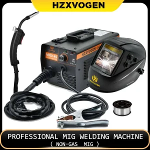 HZXVOGEN Non-Gas Semi-automatic Welding Machine MIG145 With wire 0.4-4mm For Gasless Iron Soldering Portable MIG Welder