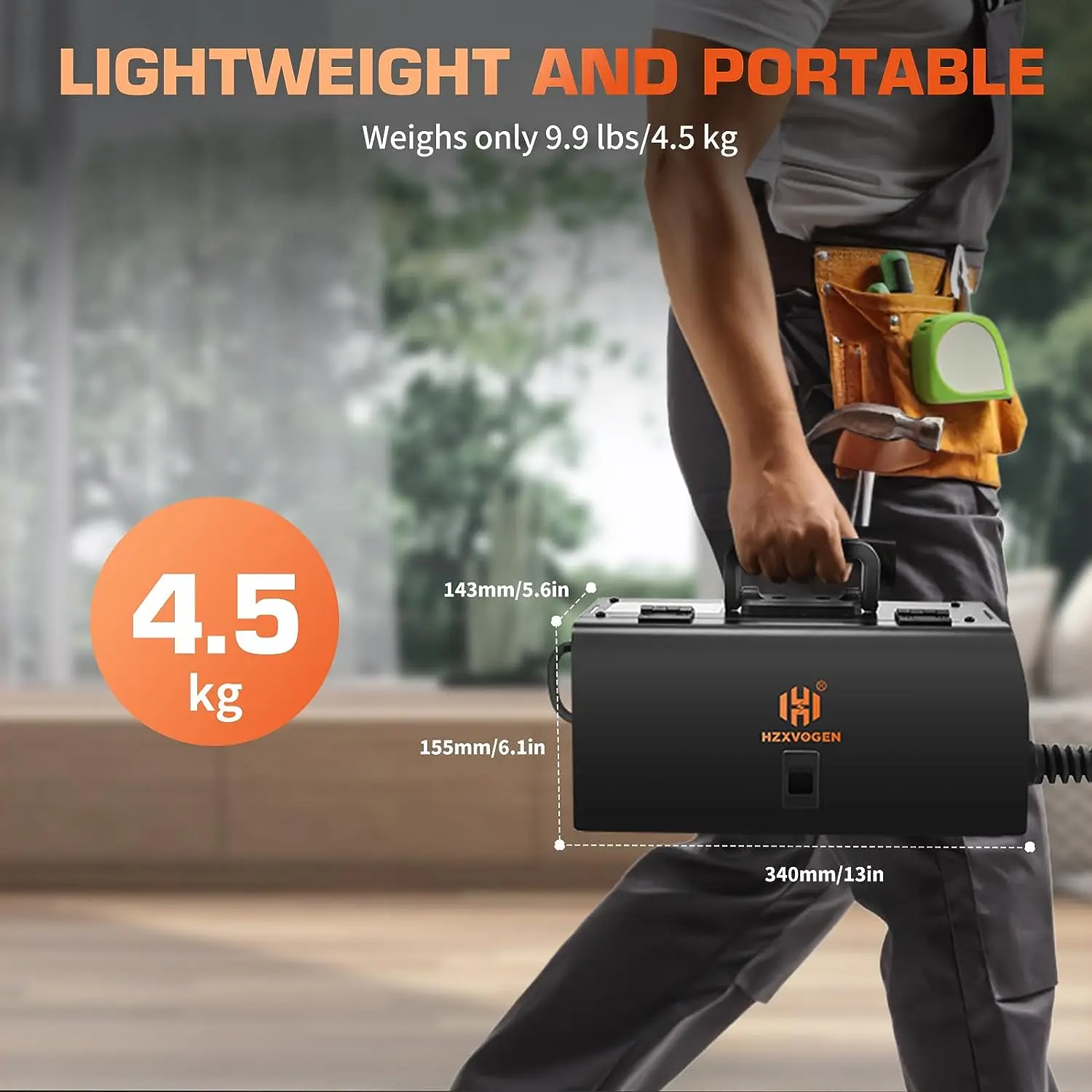 HZXVOGEN Non-Gas Semi-automatic Welding Machine MIG145 With wire 0.4-4mm For Gasless Iron Soldering Portable MIG Welder - Image 5