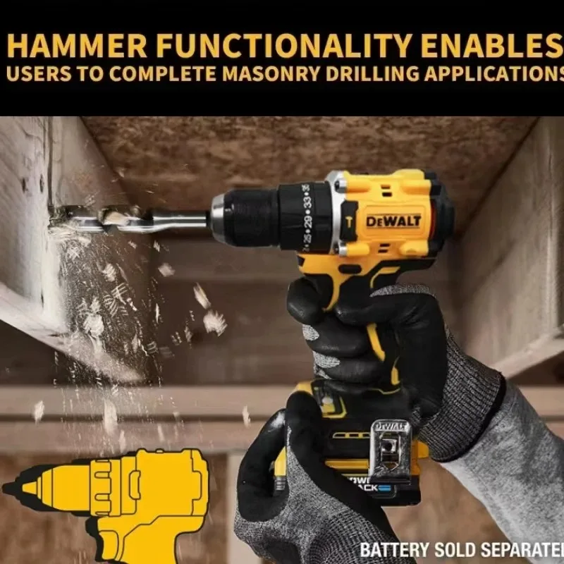 DEWALT DCD805 Cordless Hammer Drill Driver Bare Tool 20V MAX Brushless 1/2 in Rechargeable Power Tools Impact Drill DCD805B - Image 3